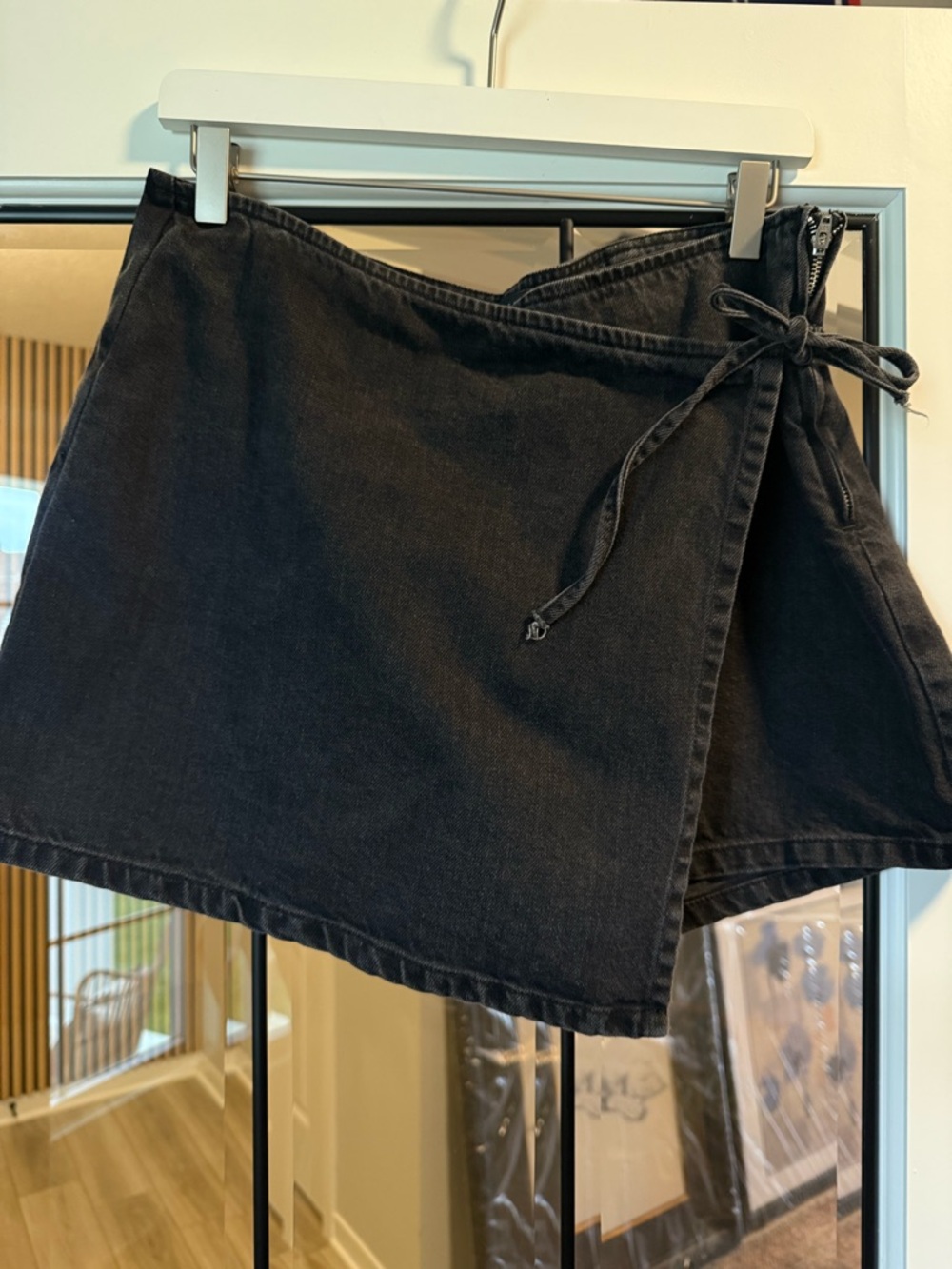 Black Denim Skort